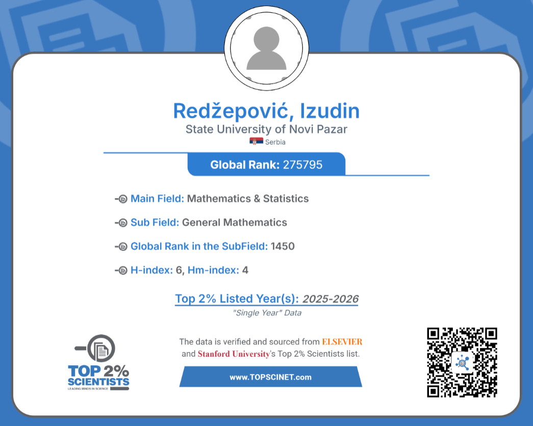 Docent dr Izudin Redžepović ponovo na listi najistaknutijih naučnika sveta